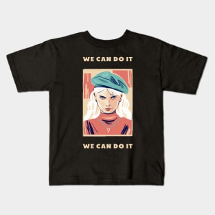 We Can Do It Female Empowerment Kids T-Shirt